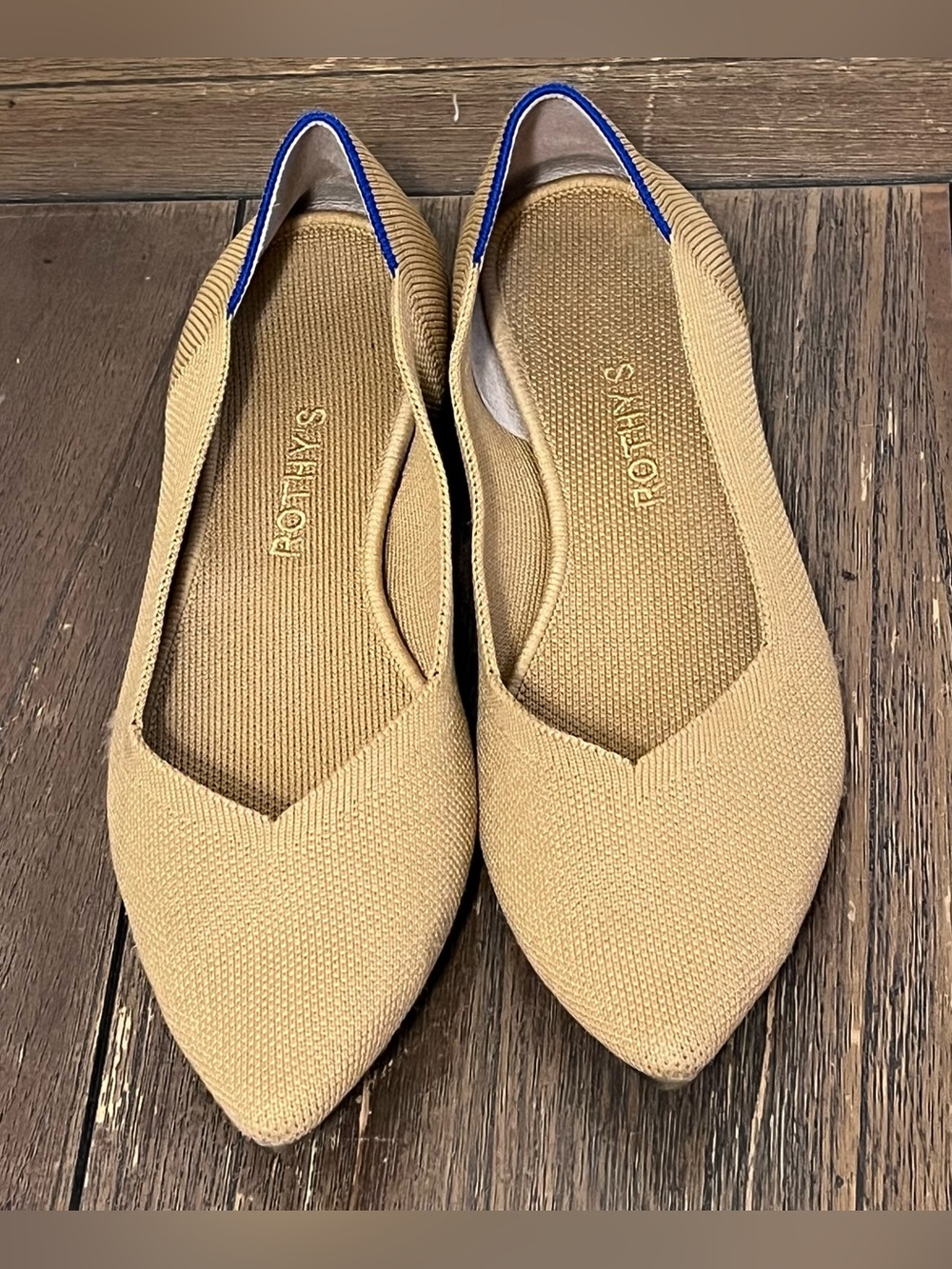 Rothy’s The Point Tan Flats Womens 9 - Picture 2 of 10